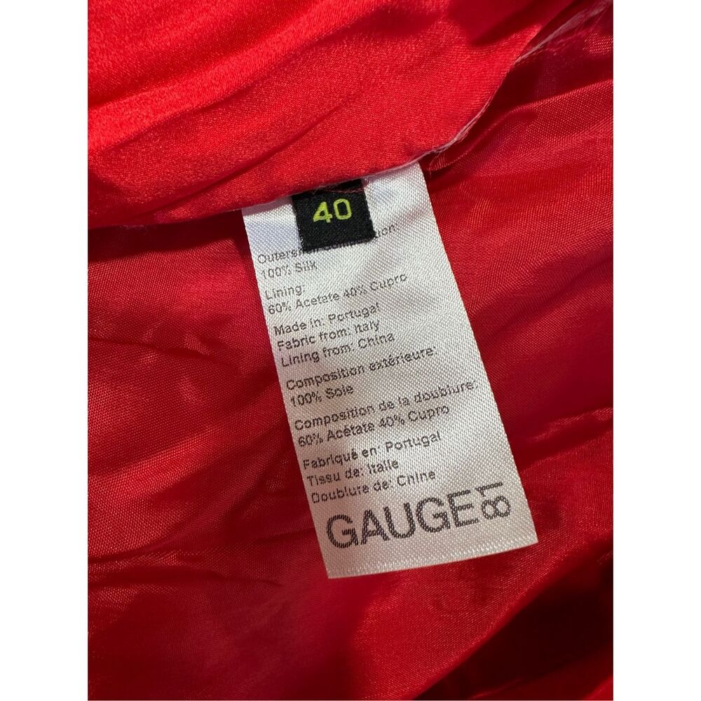 NWT GAUGE81 Gravia Silk Draped Mini Dress Scarlet Red Size 40(US8) $630_14